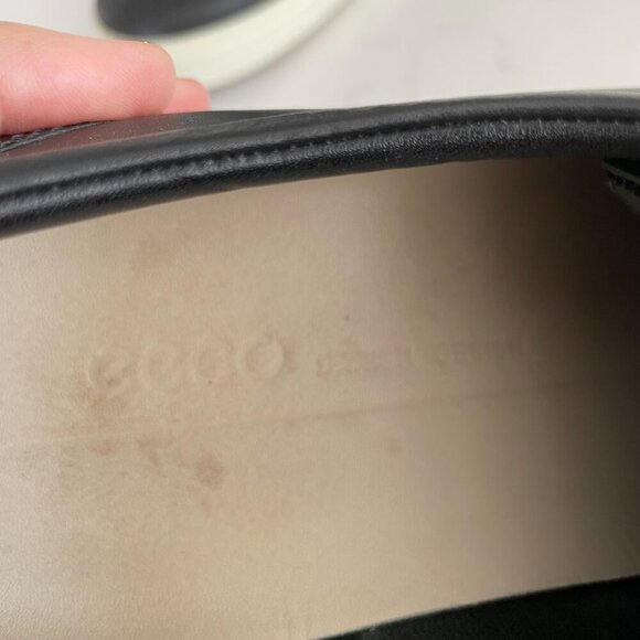 Ecco Soft 7 Lo Cut Lace Up Leather Sneakers Black Sz 41EU/7US - Picture 8 of 12